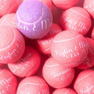 Personalized Tennis Ball with Custom Name for corporate event gift bulk pastel tennis ball for unique wedding guest gift with name custom