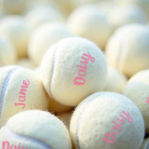 Personalized Tennis Ball with Custom Name Tennis Gift for Tennis Team Coach Unique Sports White Tennis Ball Custom for Tennis lover Gift
