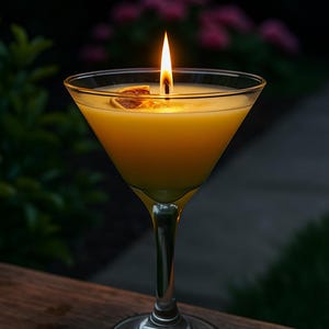 Lemon Drop Martini Candle! Great for gifting, center piece for brunch, or bar decor!