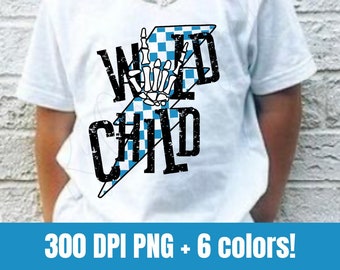 Wild Child Retro Design With Multiple Colors