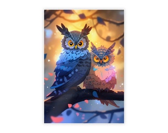 Colorful Owls - Gloss Poster