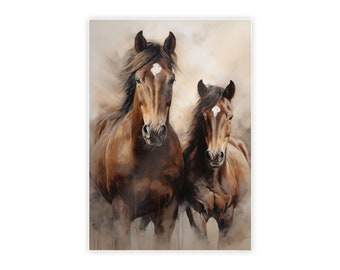 Two Horses - Gloss Poster
