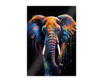 Colorful Elephant - Gloss Poster