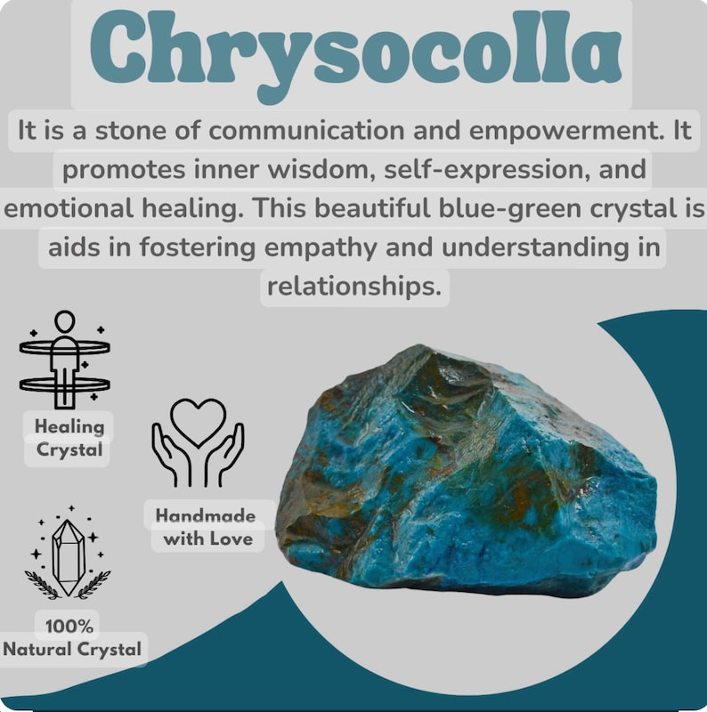Beautiful Chrysocolla Copper Pendants handmade. image 4