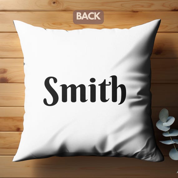 Personalized Mr. & Mrs. Pillow, Double Sided Print, Wedding Gift