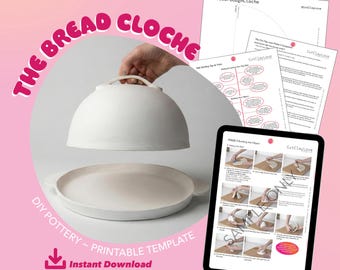 Slab Pottery Template Bread Cloche : DIY Hand Building Guide (Digital Download)