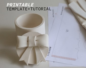 Bow Jar Pottery Template : DIY Slab Building Tutorial (PDF Pattern)