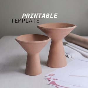 キャンドルホルダー陶器テンプレートスラブ構築〜自分で作る陶器ツール〜粘土の燭台を作る
