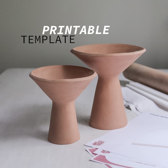 Candle Holder Pottery Template Slab Building ~ Do It Yourself Ceramic ~ Make a Clay Candelabra