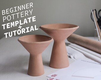 Candle Holder Pottery Template Slab Building Tutorial ~ Do It Yourself Ceramic Tools ~ Make a Clay Candelabra