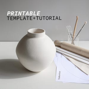 Molde para Vaso Lua em Placa de Cerâmica: Tutorial de Cerâmica Artesanal Faça Você Mesmo (Download Imediato) imagem 11