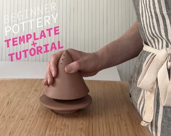 Incense Volcano Pottery Template Slab Building Tutorial ~ Ceramics Tools for Beginners ~ Digital Download Printable File to Do It Yourself