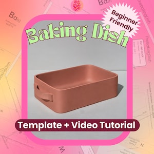 Baking Dish Slab Pottery Template: DIY Ceramics (Digital Download)