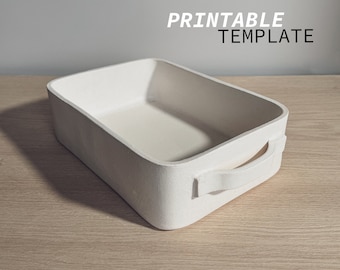 Baking Dish Slab Pottery Template: DIY Ceramics (Digital Download)
