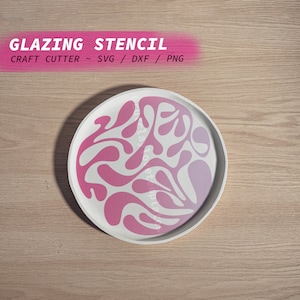 Blob Print Glaze Stencil Sheet: Craft Cutter Pottery Tool (Digital Download)