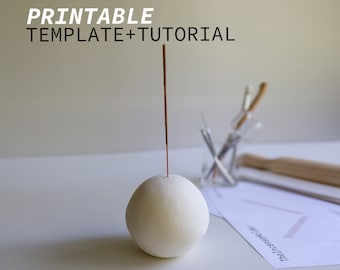 DIY  Incense Holder Slab Pottery Template: Easy Ceramics Tool (Printable Pattern)
