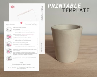 Easy Tumbler Pottery Template: Beginner Slab Building (PDF)