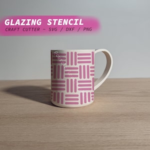 Glaze Stencil Sheet for Craft Cutter ~ PillCheck Cup Artwork ~ Pottery Tool to Create Painted Ceramic Art with Vinyl Glaze Relief