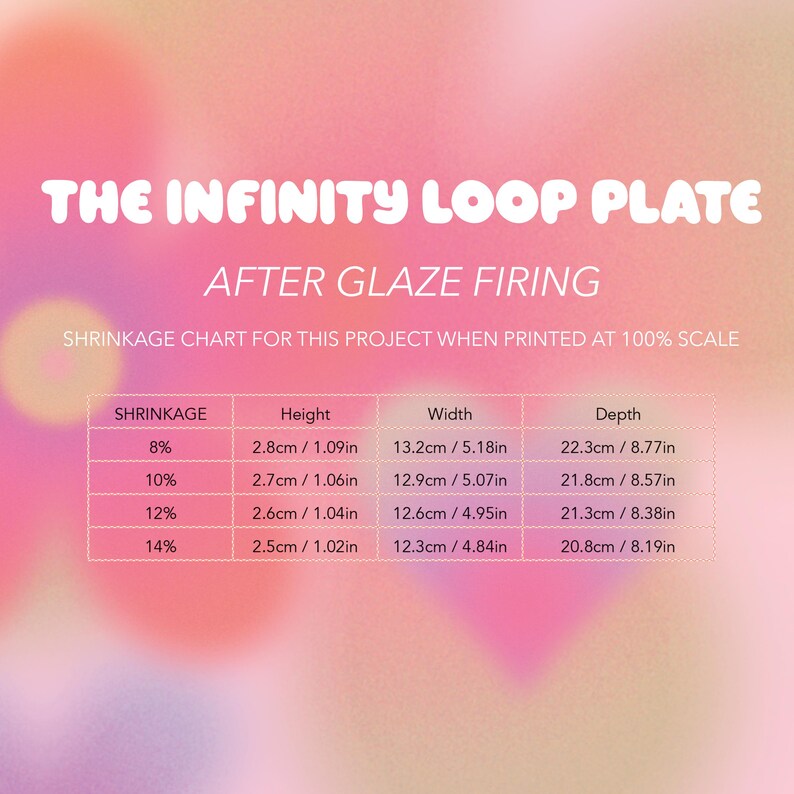 Infinity Loop Plate Pottery Template: DIY Handamde Ceramics (digital ...