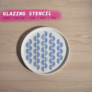 Glaze Stencil Sheet for Craft Cutter ~ Retro Wallpaper#2 Plate Artwork ~ Vinyl Pottery Tool to Create Ceramic Art Customise with Underglaze