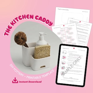 Modèle de poterie de caddy de cuisine : céramique à faire soi-même (téléchargement numérique)