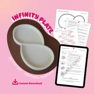 Infinity Loop Plate Pottery Template: DIY Handamde Ceramics (Digital Download)