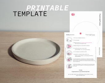DIY Side Plate Pottery Template: Slab Building Handmade Ceramics (Digital Download)