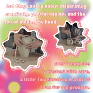 Candle Holder Pottery Template Slab Building ~ Do It Yourself Ceramic ~ Make a Clay Candelabra image 13