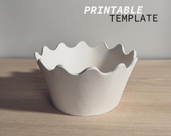 Flower Fruit Bowl Pottery Template: DIY Ceramics (Digital Download)