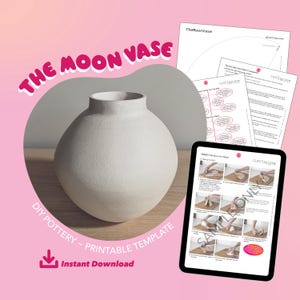 Round Vase Pottery Template: DIY Slab Building Guide (Digital Download)