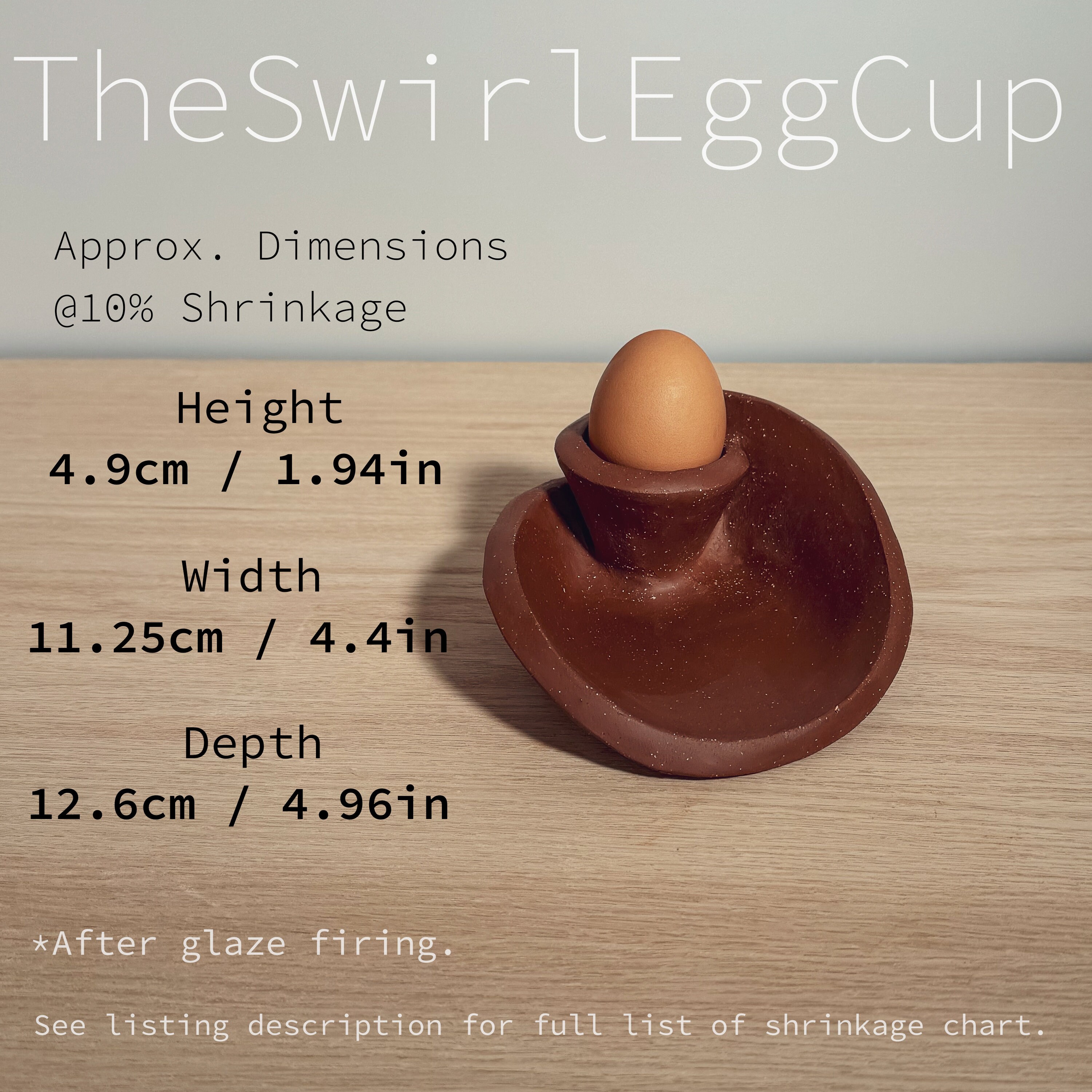 Swirl Egg Cup Pottery Template Slab Building Beginner Ceramics Tool