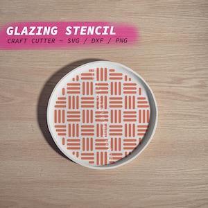 Glaze Stencil Sheet for Craft Cutter ~ Pill Check Plate Artwork ~ Vinyl Pottery Tool to Create Painted Ceramic Art and Customise Underglaze