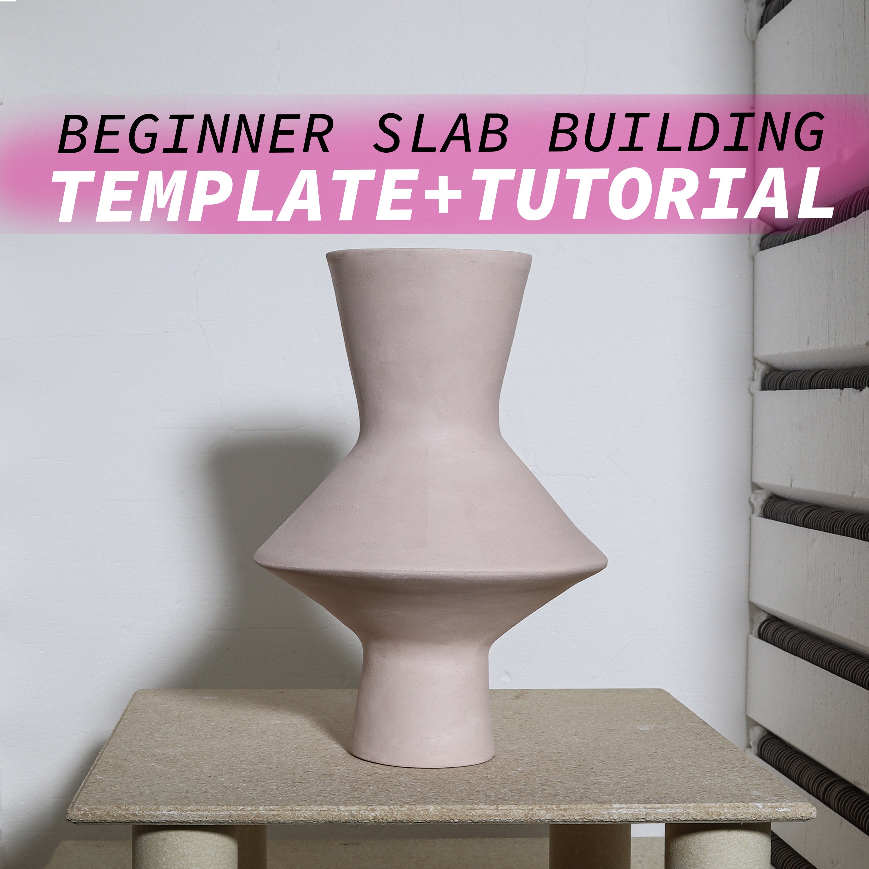 Modern Vase Pottery Template : Do It Yourself Slab Building Pattern ...