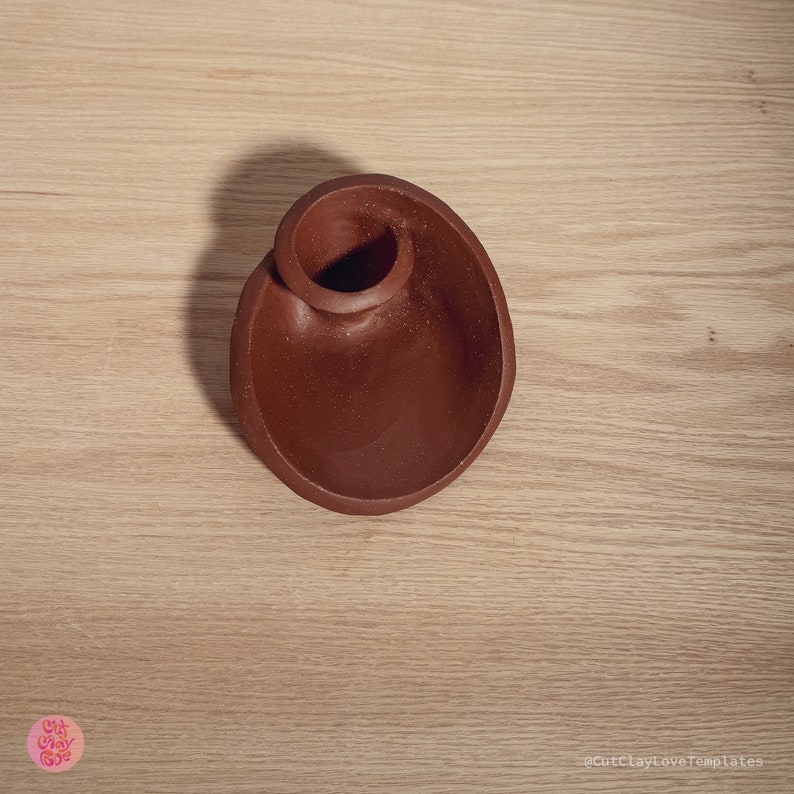 Swirl Egg Cup Pottery Template Slab Building Beginner Ceramics Tool