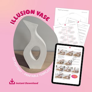 Illusion Vase Pottery Template: DIY Ceramics for Beginners (Digital Download)