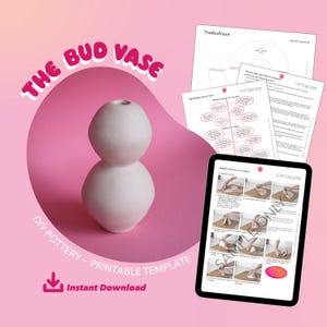 Bud Vase Pottery Template: DIY Slab Building Tutorial (PDF Pattern) ~ Digital Downlaod