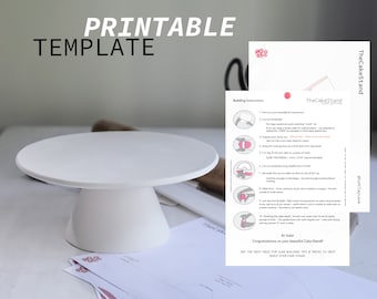 Cake Stand Pottery Template Slab Building ~ Ceramics Tools for Beginners ~ Digital Download Printable File to Do It Yourself