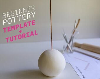 DIY Incense Holder Pottery Template: Slab Building Tutorial (Digital Download)