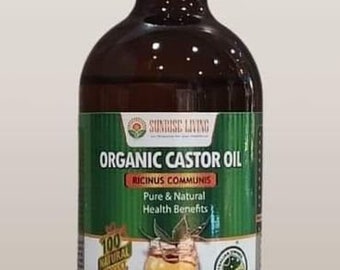 Castor Oil, Hexane Free, Organic, Cold Pressed, Amber Glass Bottle, 100% Pure Unrefined, Eyelash, Hair Growth