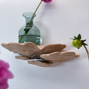 Mushroom Wall Shelf: Layered Fungus Floating Shelves, Enchanted Home Decor