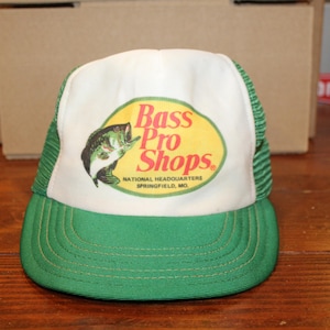 Vintage Bass Pro Shops Mesh Snapback Baseball Cap Trucker Hat Lid