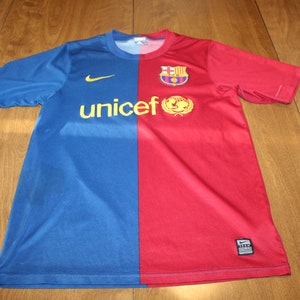 Nike Vintage FC Barcelona Home Soccer Jersey Small Unicef Futbol La Liga