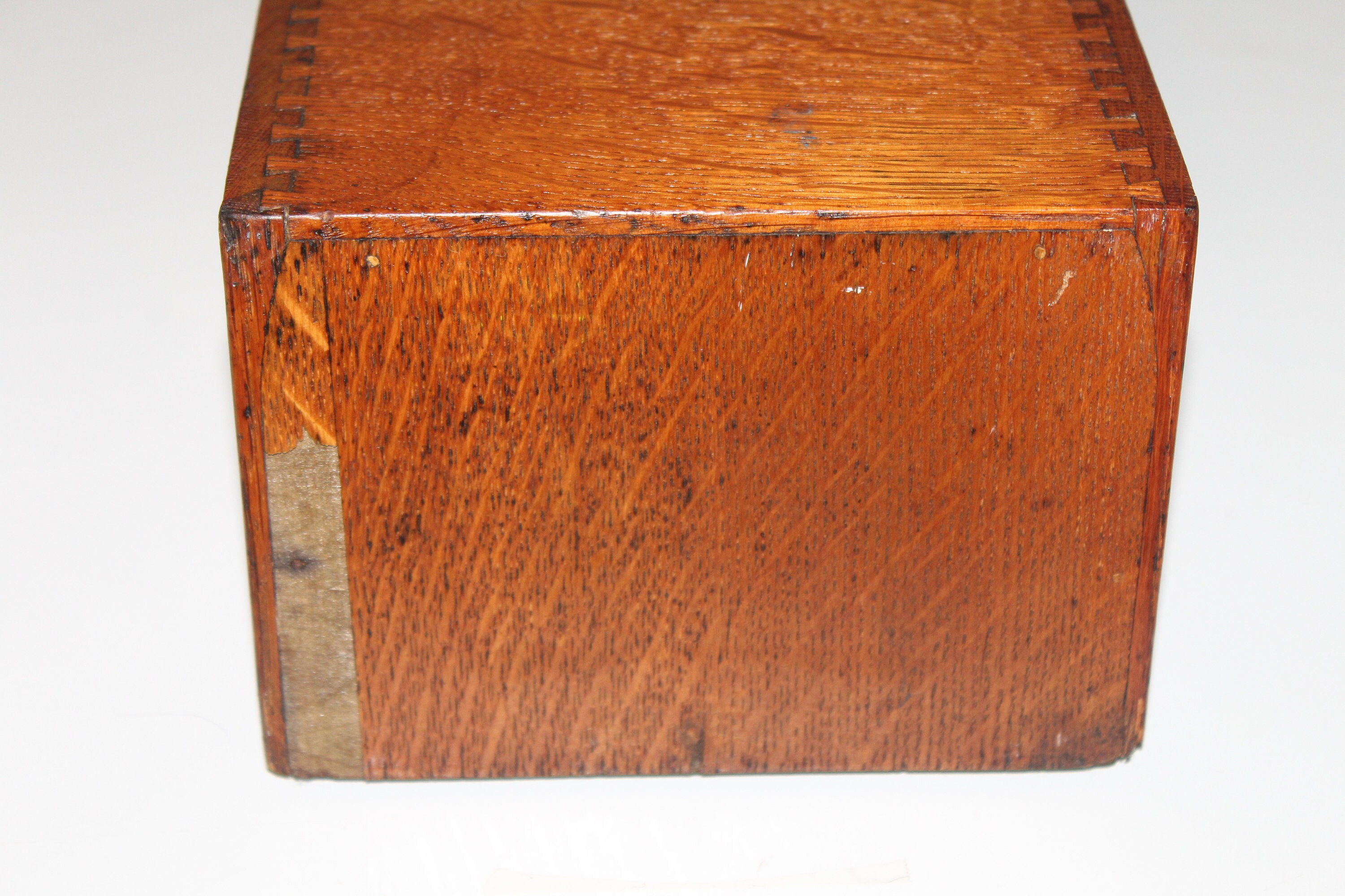 Vintage Single Drawer Wood Card Catalog Dovetailed With Brass Pull Etsy