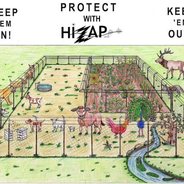 Zaun für Haustier-, Raubtier- und Gartenschutz.