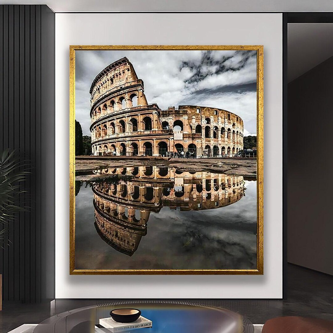 Colosseum Wall Art Print, Rome Architecture Canvas, Historic Landmark ...