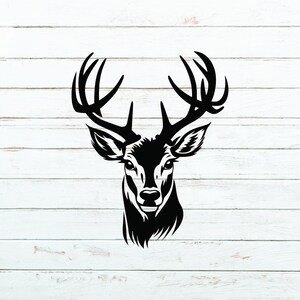 Deer Head, Buck - Instant Digital Download - svg, png, dxf, and eps files included!