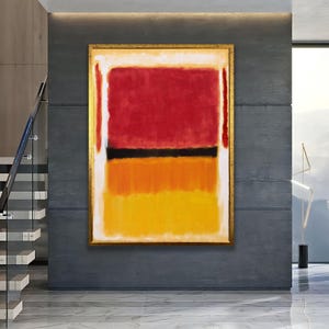 Rothko Style Canvas Print: Yellow, Orange, Red Abstract Art