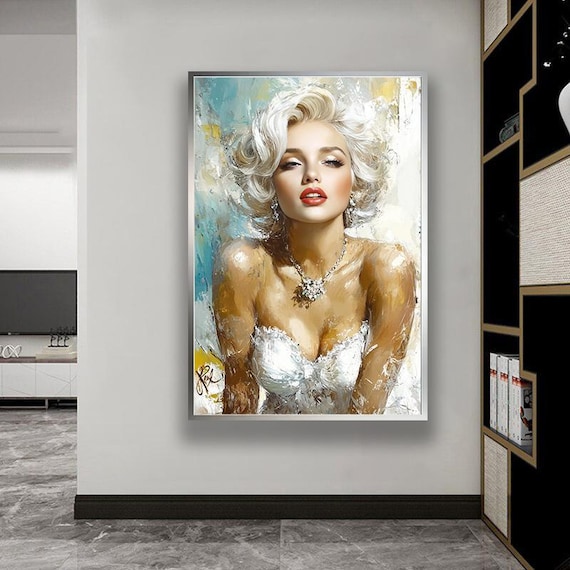 Marilyn Monroe Canvas Print: Iconic White Dress, Vintage Hollywood Glamour