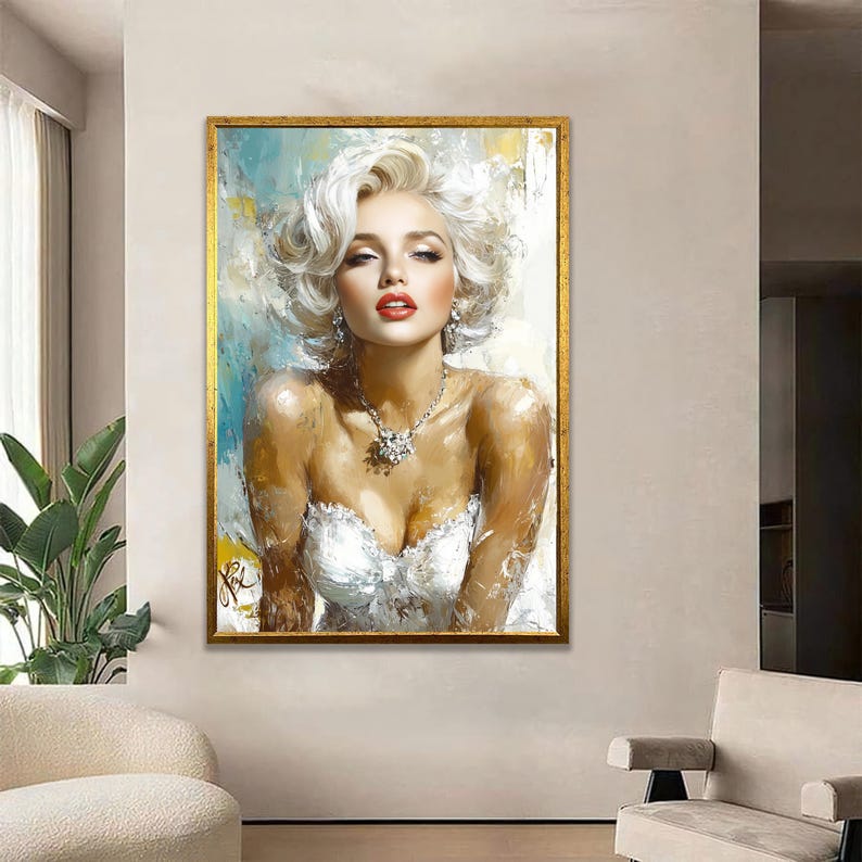 Marilyn Monroe Canvas Print: Iconic White Dress, Vintage Hollywood Glamour image 3