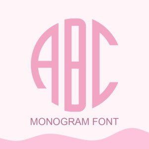 Circle Monogram Font SVG: Cricut & Silhouette Cut Files (Digital Download)